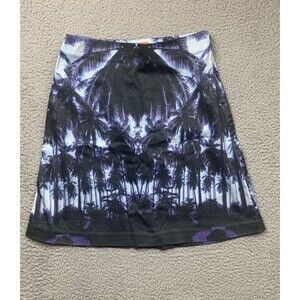 Joe Fresh Skirt Womens 8 Tropical Palm Trees Resort Vacation Beach  A Line Skirt